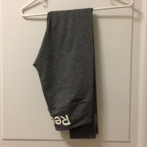 Grey Reebok full length performance legging